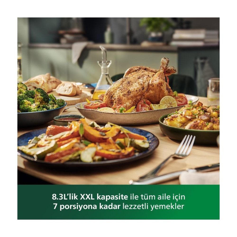 Philips Airfryer 7000 Serisi HD9880/90 Combi XXL Connected 8.3 lt Yağsız Fritöz - OUTLET