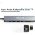 Philips Type C to PD 87W HDMI USB SD Micro SD Dönüştürücü Hub - Teşhir