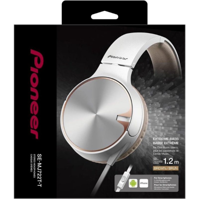 Pioneer SE-MJ722T-T Kahverengi Kulak Üstü Kulaklık