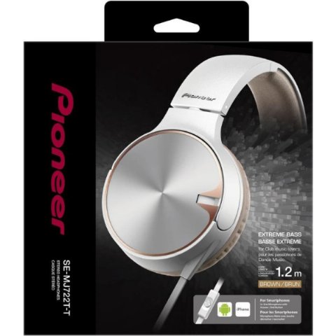 Pioneer SE-MJ722T-T Kahverengi Kulak Üstü Kulaklık