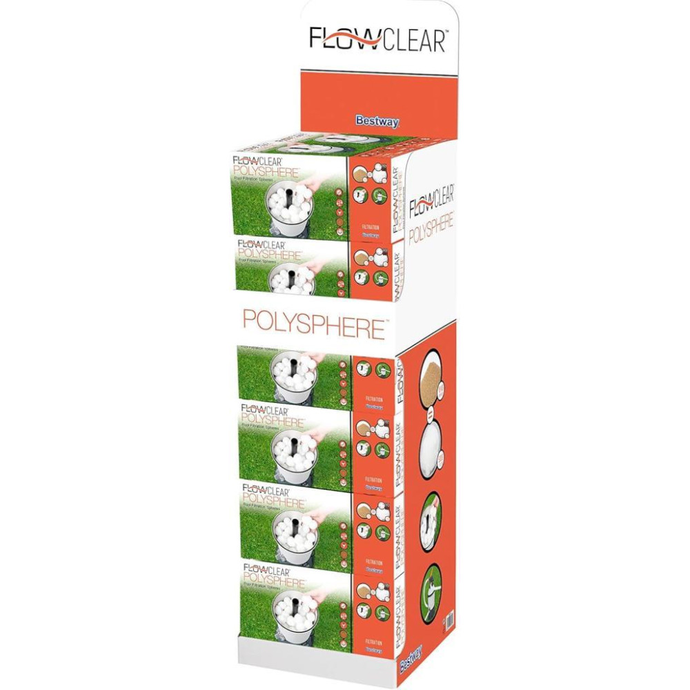 Bestway Flowclear Polysphere ekran, kum filtresi pompaları için 6 kg filtre topları