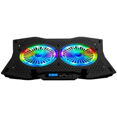Rampage AD-RC9 TORNADO Siyah 115 -115 -15mm (2 adet)Fanlı 10''-18'' RGB Işıklı Notebook Soğutucu