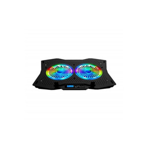 Rampage Ad-rc9 Tornado Siyah 115 -115 -15mm (2 Adet) Fanlı 10-18 Rgb Işıklı Notebook Soğutucu Stand Outlet