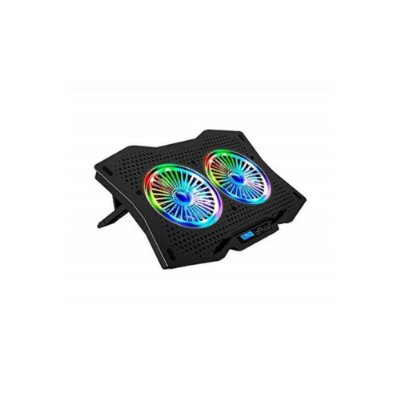 Rampage Ad-rc9 Tornado Siyah 115 -115 -15mm (2 Adet) Fanlı 10-18 Rgb Işıklı Notebook Soğutucu Stand Outlet