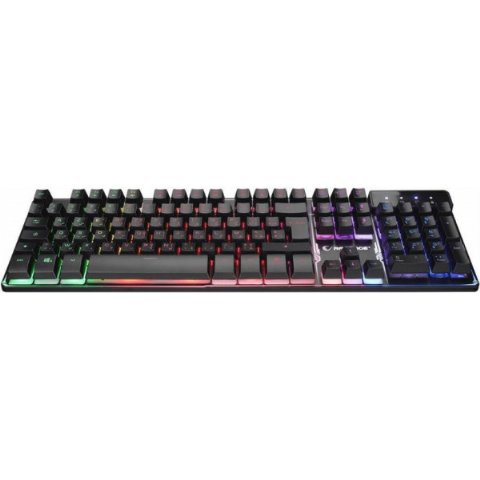 Rampage Siyah Usb Gökkuşağı Zemin Aydınlatmalı French/Arabic Layout Oyuncu Klavye + Mouse Set uyumlu Teşhir