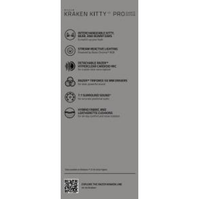 Razer Kraken Kitty V2 Pro RZ04-04510200-R3M1 Pembe RGB USB Kablolu Kulak Üstü Oyuncu Kulaklığı Teşhir