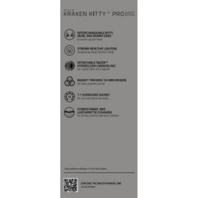 Razer Kraken Kitty V2 Pro RZ04-04510200-R3M1 Pembe RGB USB Kablolu Kulak Üstü Oyuncu Kulaklığı Teşhir