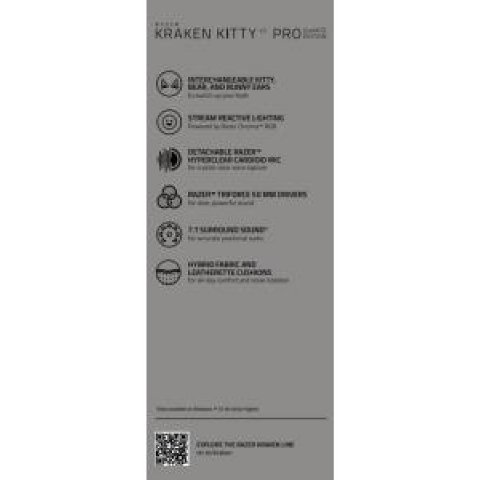 Razer Kraken Kitty V2 Pro RZ04-04510200-R3M1 Pembe RGB USB Kablolu Kulak Üstü Oyuncu Kulaklığı Teşhir