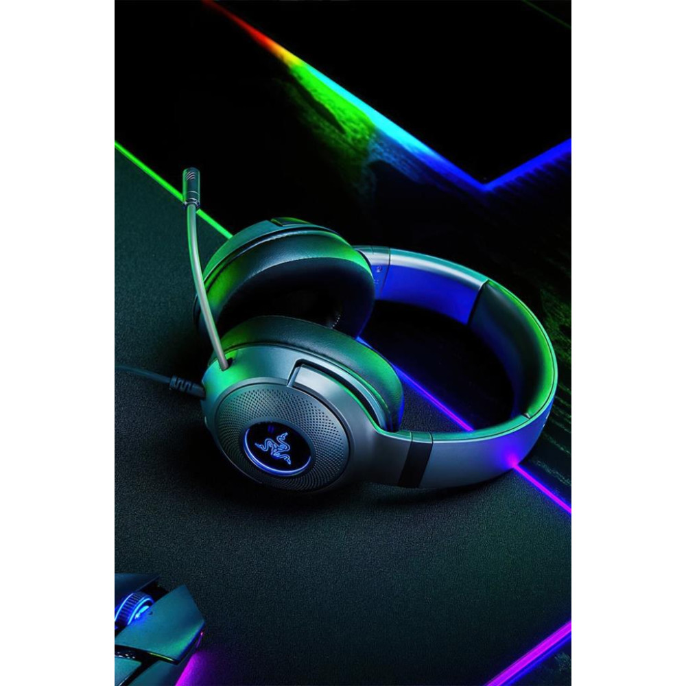 Razer Kraken V3 X RZ04-03750300-R3M1 RGB 7.1 USB Kablolu Kulak Üstü Oyuncu Kulaklığı Teşhir