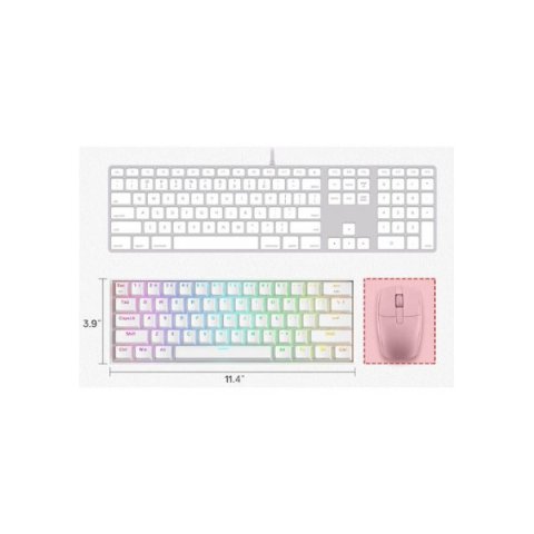 Redragon Draconic K530 PRO Beyaz RGB %60 TKL Brown Switch Kablosuz Mekanik Oyuncu Klavyesi - TEŞHİR