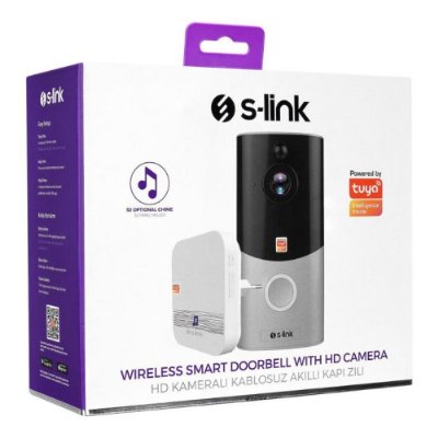 S-link Swapp SL-EG22 1080P HD TF Kartlı Kameralı Wi-Fi TUYA Destekli Akıllı Kapı Zili Teşhir