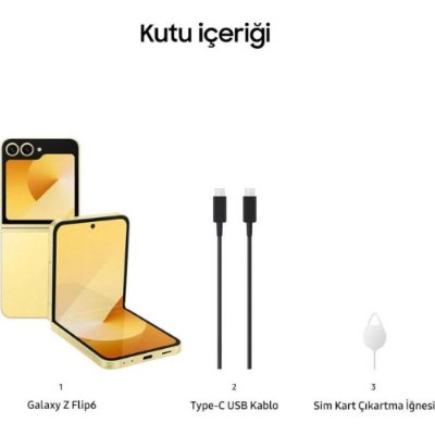 Samsung Galaxy Z Flip 6 256 GB Sarı (Samsung Türkiye Garantili)