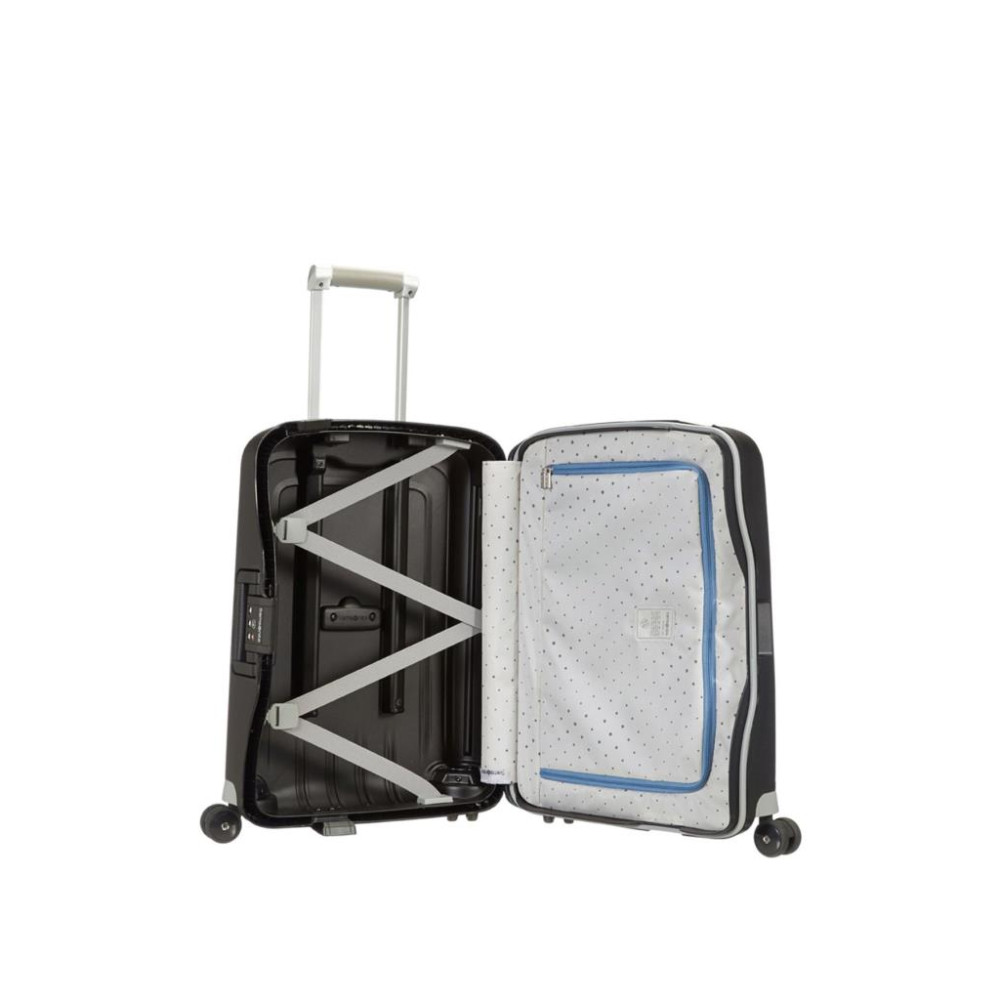 Samsonite Siyah Çekçekli Sert Valiz S'CURE-SPINNER 55/20 Teşhir