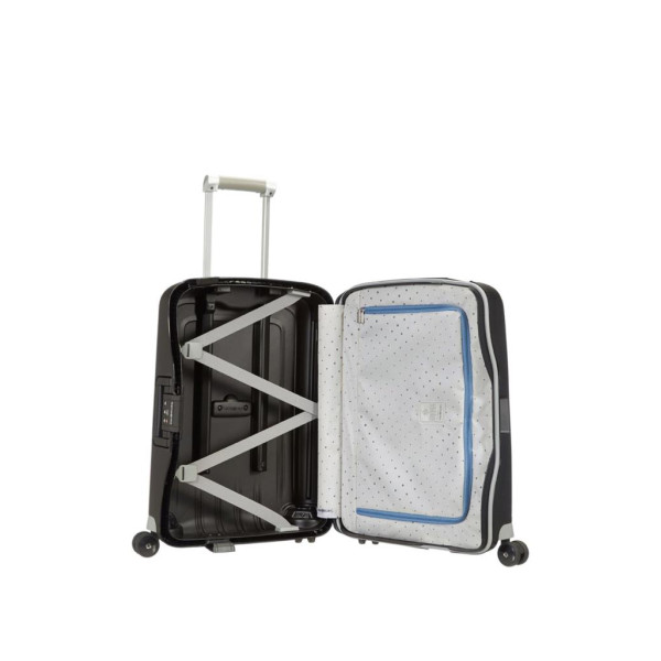 Samsonite Siyah Çekçekli Sert Valiz S'CURE-SPINNER 55/20 Teşhir