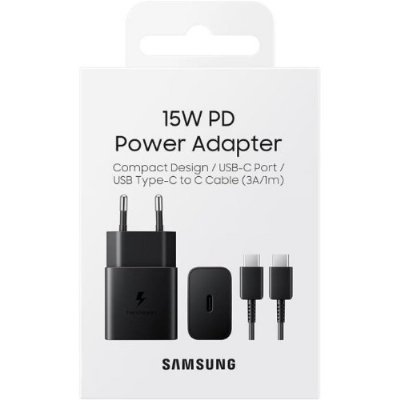 Samsung EP-T1510XBEGWW 15 W Siyah Type-C Kablolu Hızlı Şarj Aleti Outlet