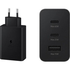Samsung 3in1 Trio 65W 2xPD + UsbA Ev Tipi Şarj Aleti 3 Çıkışlı(EP-T6350NBEGWW) Outlet