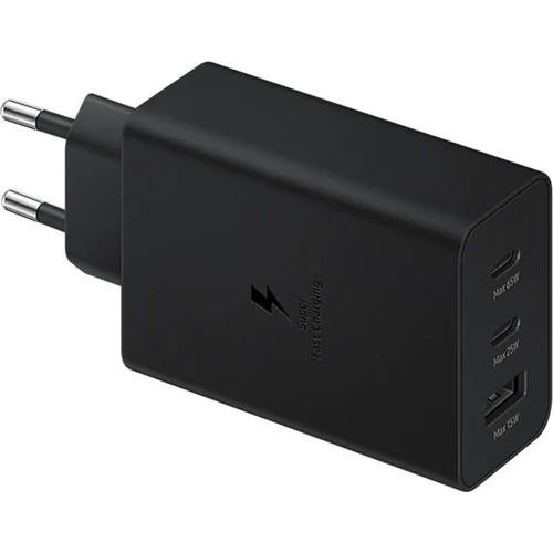 Samsung 3in1 Trio 65W 2xPD + UsbA Ev Tipi Şarj Aleti 3 Çıkışlı(EP-T6350NBEGWW) Outlet