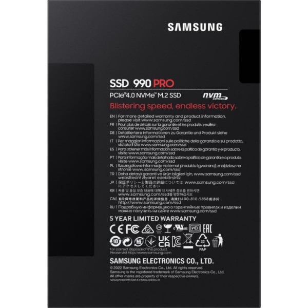 Samsung 990 PRO MZ-V9P2T0BW PCI-Express 4.0 2 TB M.2 SSD