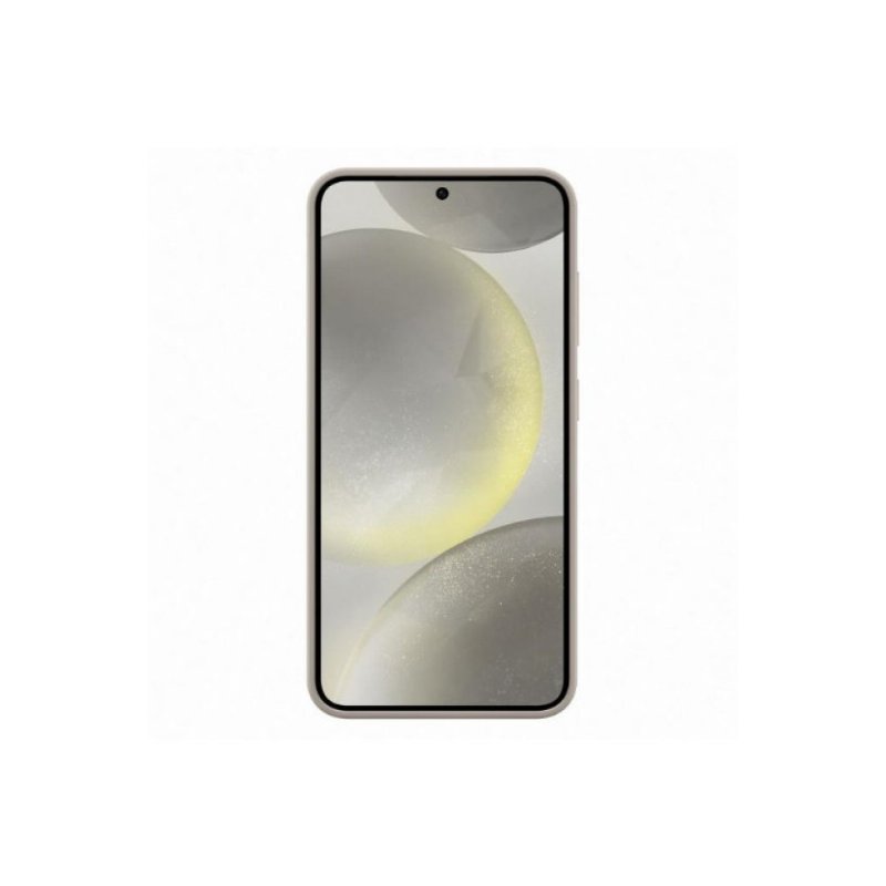 Samsung Galaxy S24 Kordonlu & Standlı Silikon Kılıf - Boz Kahverengi Outlet