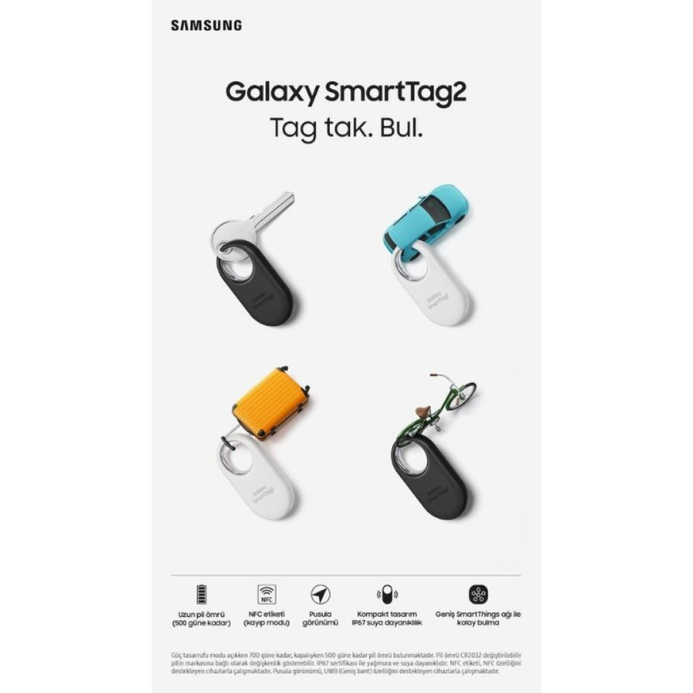 Samsung Galaxy SmartTag 2 EL-T5600 Kablosuz Akıllı Tag Outlet