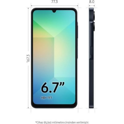 Samsung Galaxy A06 128 GB Siyah (Samsung Türkiye Garantili)