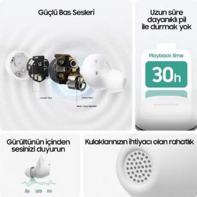 Samsung Galaxy Buds FE TWS Beyaz Kulak İçi Bluetooth Kulaklık