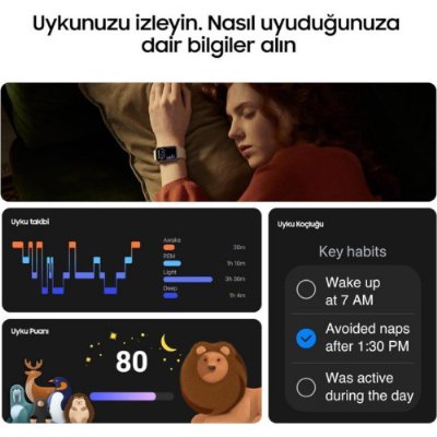 Samsung Galaxy Fit 3 Gri Akıllı Bileklik Teşhir