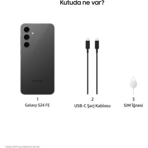 Samsung Galaxy S24 FE 256 GB Grafit (Samsung Türkiye Garantili)