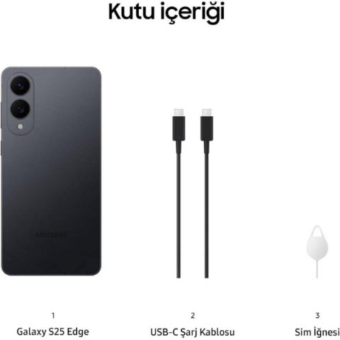 Samsung Galaxy S25 Edge 512 GB Titanyum Gece Siyahı (Samsung Türkiye Garantili)