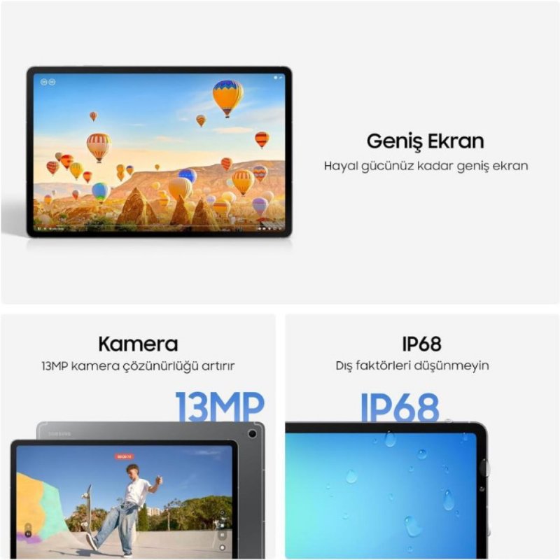 Samsung Galaxy Tab S10 FE Plus SM-X620 Gri 128 GB 13.1" Tablet Outlet