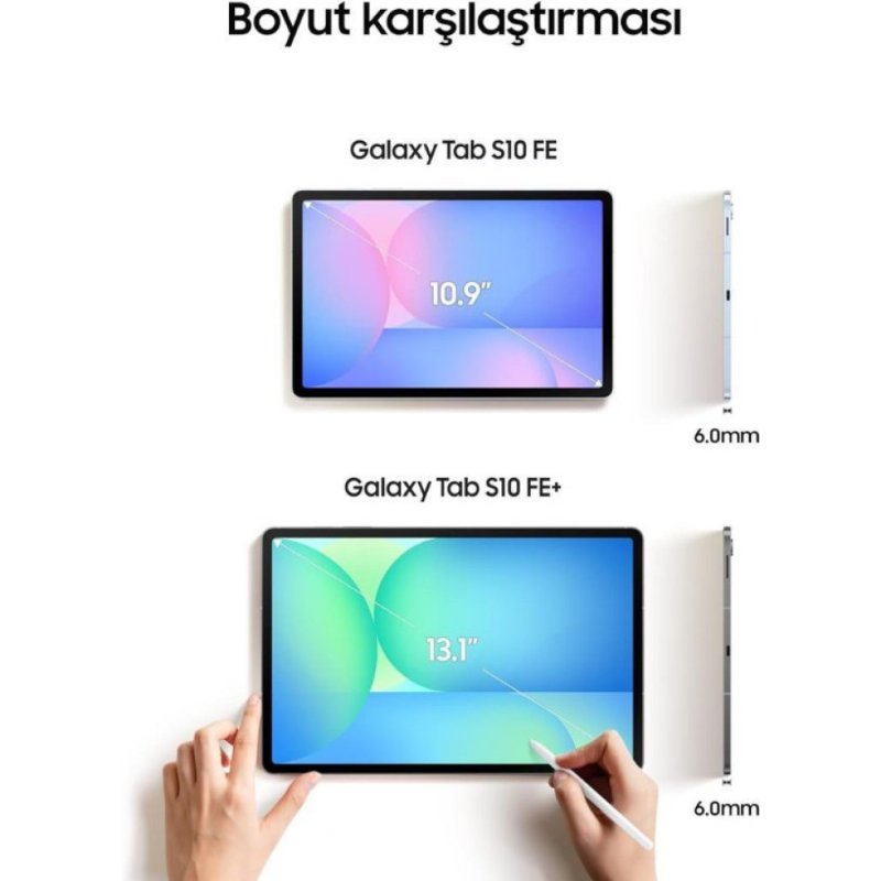 Samsung Galaxy Tab S10 FE Plus SM-X620 Gri 128 GB 13.1" Tablet Outlet