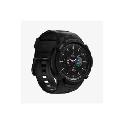 Spigen Galaxy Watch 4 Classic (46mm) Kılıf & Kordon Kayış Rugged Armor Pro Black Outlet