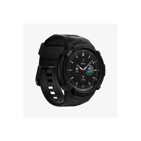 Spigen Galaxy Watch 4 Classic (46mm) Kılıf & Kordon Kayış Rugged Armor Pro Black Outlet