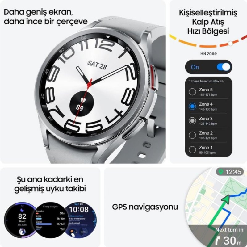 Samsung Galaxy Watch 6 Classic 47mm Siyah Akıllı Saat - TEŞHİR Samsung Galaxy Watch 6 Classic 47mm Siyah Akıllı Saat - TEŞHİR