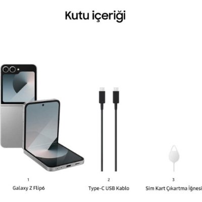 Samsung Galaxy Z Flip 6 256 GB Gümüş (Samsung Türkiye Garantili)