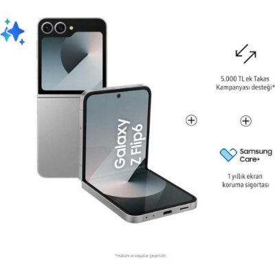 Samsung Galaxy Z Flip 6 256 GB Gümüş (Samsung Türkiye Garantili)
