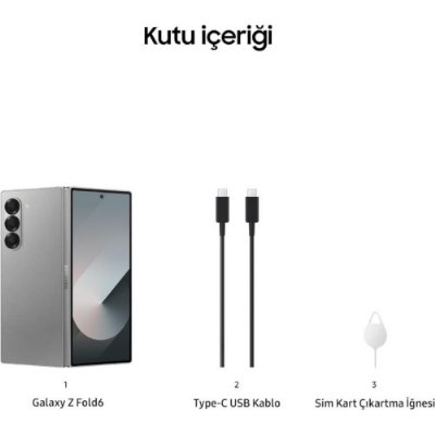 Samsung Galaxy Z Fold 6 512 GB Gümüş (Samsung Türkiye Garantili)