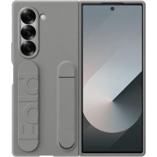 Samsung Galaxy Z Fold 6 Standlı Silikon Kılıf - Gri ü- Teşhir