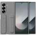 Samsung Galaxy Z Fold 6 Standlı Silikon Kılıf - Gri ü- Teşhir