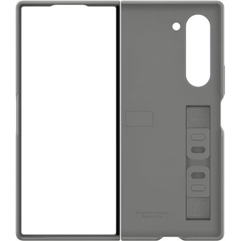 Samsung Galaxy Z Fold 6 Standlı Silikon Kılıf - Gri ü- Teşhir