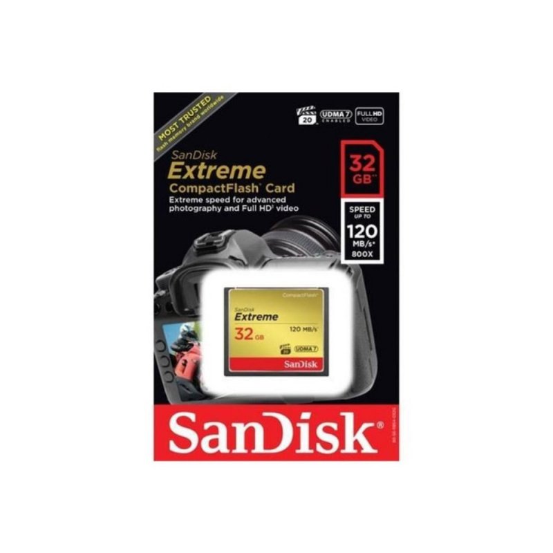 SanDisk Extreme Compact Flash UDMA 7 SDCFXSB-032G-G46 32 GB Hafıza Kartı Outlet