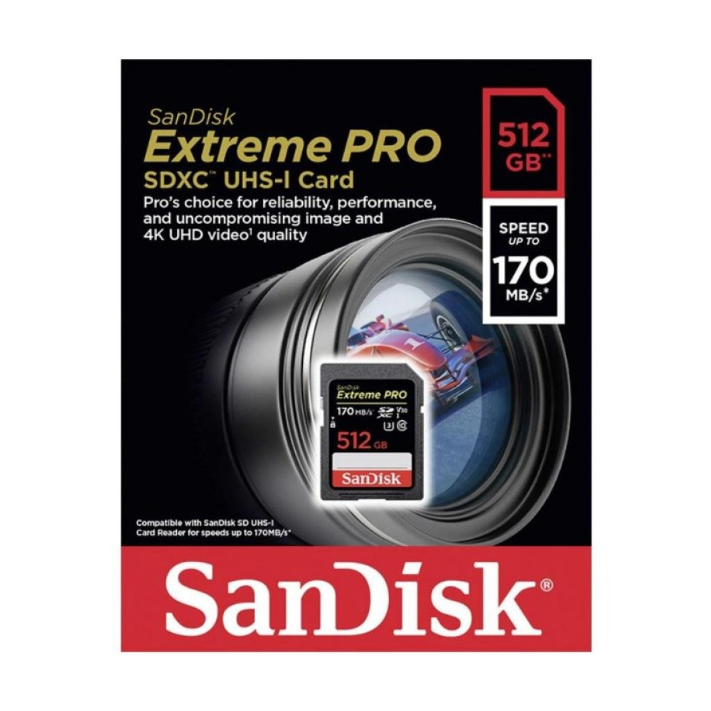 SanDisk Extreme Pro SDSDXXY-512G-GN4IN Class 10 UHS-I U3 V30 512 GB Hafıza Kartı - Outlet SanDisk Extreme Pro SDSDXXY-512G-GN4IN Class 10 UHS-I U3 V30 512 GB Hafıza Kartı - Outlet