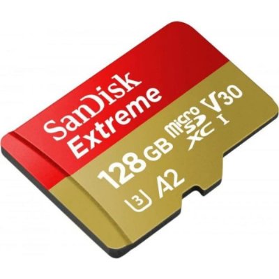 SanDisk Extreme microSD UHS I Card 128GB for 4K Video on Smartphones, Action Cams & Drones 190MB/s Read, 90MB/s Write - Outlet