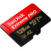 SanDisk Extreme microSDXC UHS-I hafıza kartı 128 GB + adaptör (akıllı telefonlar, aksiyon kameraları ve dronlar için, A2, C10, V30, U3, 190 MB/s aktarım, RescuePRO Deluxe) - Outlet