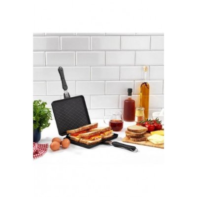Schafer Tastemake Döküm Ocak Üstü Tost Izgara 20x26 
