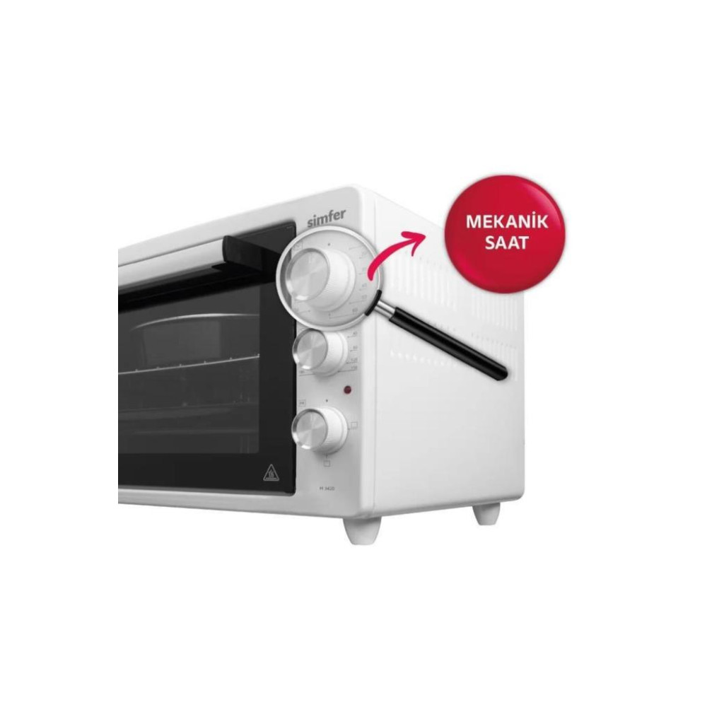Simfer 4244 42 lt Beyaz Midi Fırın Teşhir