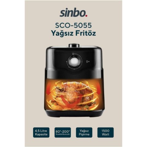 Sinbo SCO-5055 4.5 lt Yağsız Fritöz Teşhir