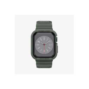 Apple Watch Seri (45mm / 44mm) Kılıf, Spigen Rugged Armor Pro Military Green Outlet