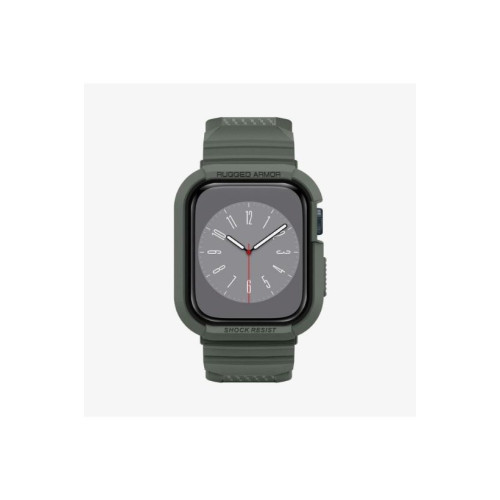 Apple Watch Seri (45mm / 44mm) Kılıf, Spigen Rugged Armor Pro Military Green Outlet