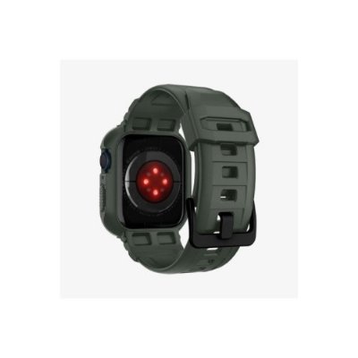 Apple Watch Seri (45mm / 44mm) Kılıf, Spigen Rugged Armor Pro Military Green Outlet